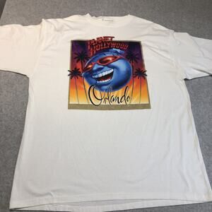Vintage Planet Hollywood T Shirt Men’s XXL Orlando White 100% Cotton